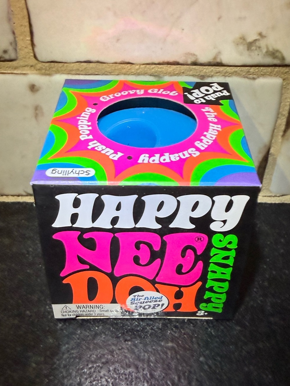 NeeDoh Happy Snappy Squishy Push Pop - Blue